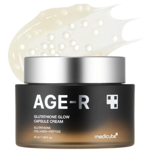 medicube-age-r-glutathione-glow-capsule-cream-50ml-front-texture کرم کپسولی گلوتاتیون ایج-آر مدی کیوب