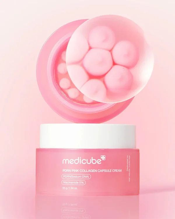 کرم کپسولی کلاژن صورتی پی دی آر ان مدی کیوب